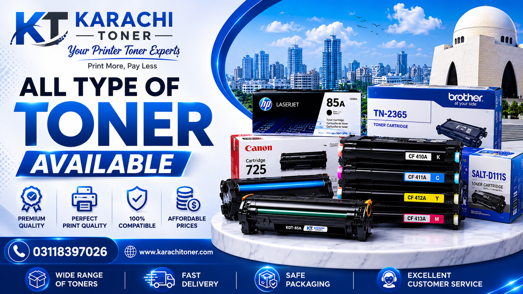 All Type Of Toner Available